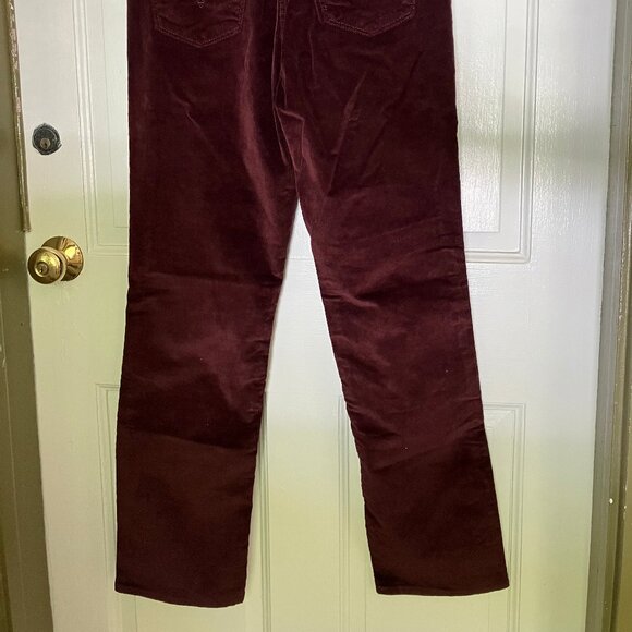 Levi's 505 Straight Leg Corduroy Pants Maroon Burgundy Women's - Picture 5 of 8